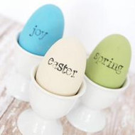 Stamped Easter Eggs